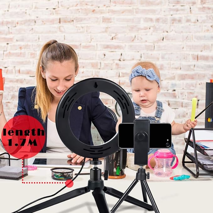 LED Ring Light 6" with Tripod Stand - Image 4
