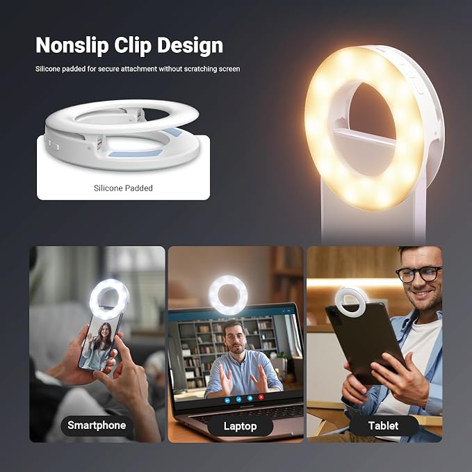NEEWER Entry Level Version 3.74" Phone Selfie Ring Light Compatible - Image 4