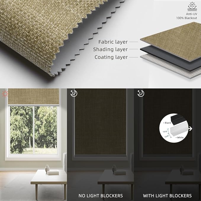 SmartWings Motorized 100% Blackout Shades Blinds, Custom Size, Cordless Window - Image 5