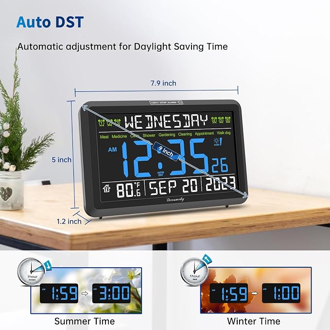 DreamSky Digital Clock with Date and Day of Week - Image 6