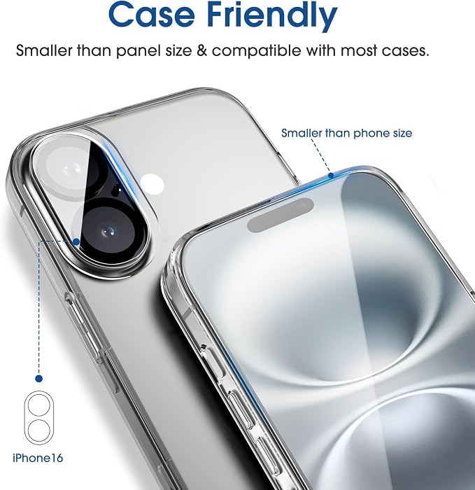 amFilm Auto-Alignment OneTouch for iPhone 16 Screen Protector + Camera Lens - Image 5