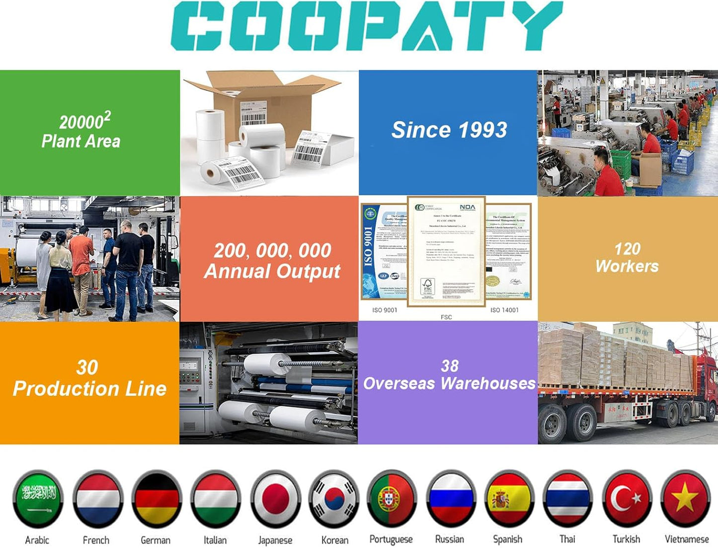 Coopaty Half Sheet Shipping Labels 8.5" x 5.5" Sticker Labels for Laser & Ink Jet Printers, 2 Per Page Self Adhesive Mailing Labels for Packages (100 Sheets, 200 Labels)
