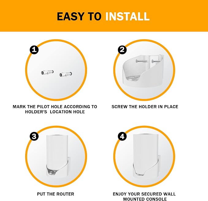 Wall Mount for TP-Link Deco X68/XE75/AXE5300 Mesh Wi-Fi 6 System, Space-Saving - Image 5