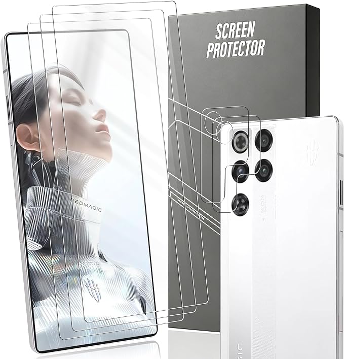 3+2 Pack for ZTE Nubia RedMagic 11 Pro/11 Pro+ 5G Screen Protector, Tempered by Unknown