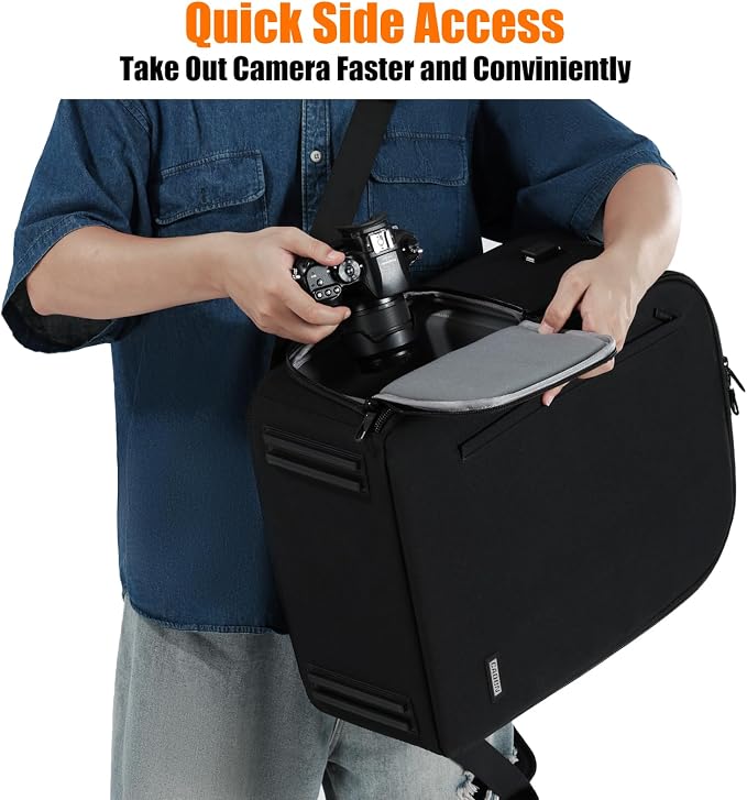 Cwatcun DSLR Camera Backpack，Large DSLR Camera Bag - Image 6