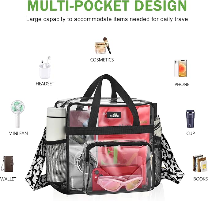 MAY TREE Clear Bag for Stadium Events, Transparent Bag for Concert Sports Gym - Image 5