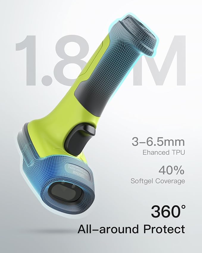 Inateck Barcode Scanner, Wireless Scanner, 1 Charge 180 Days Standby, 35M Range - Image 3