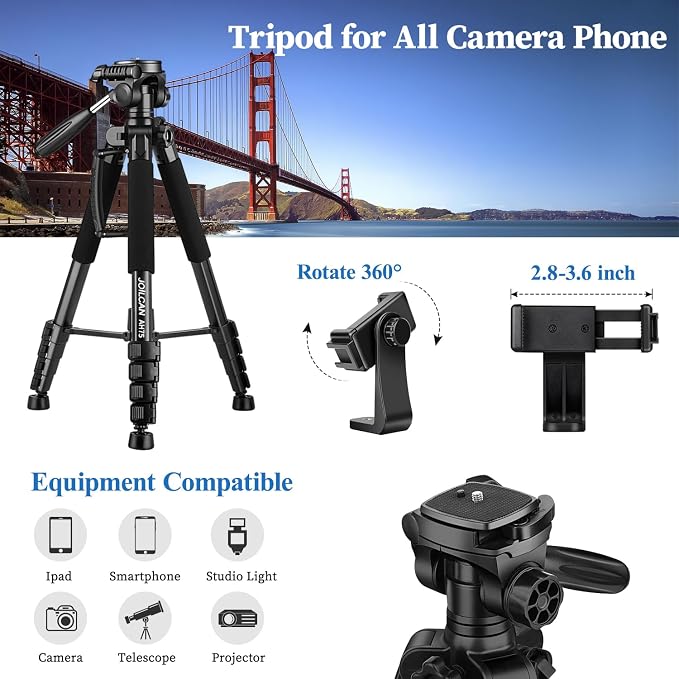 JOILCAN Tripod Camera Tripods, Heavy Duty Cameras Tripod Stand, Professional - Image 3