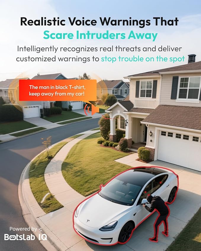 BOTSLAB 4K Security Cameras Wireless Outdoor, Add-On Camera Must Be Connected - Image 9