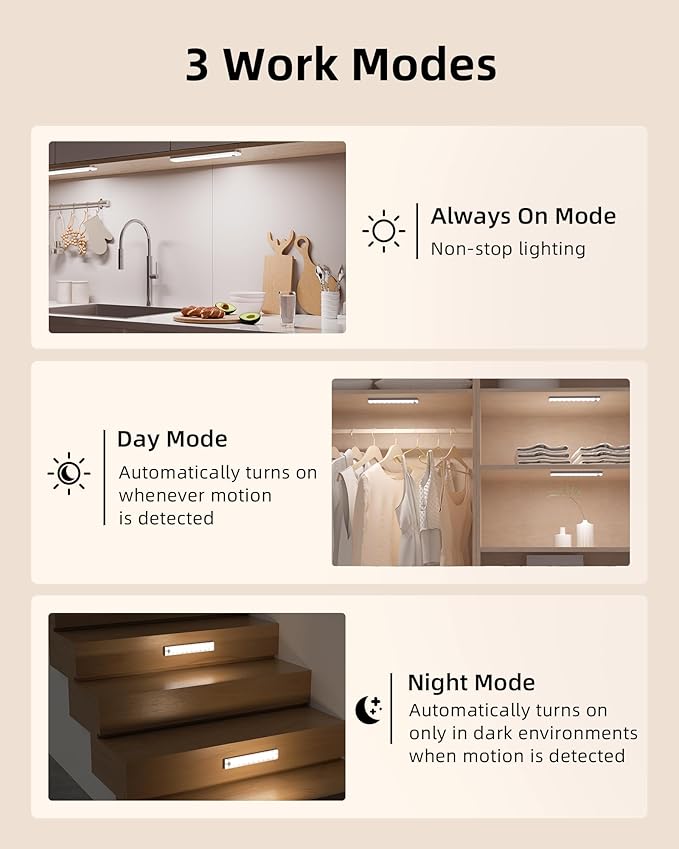 EZVALO 3-Pack Under Cabinet Lighting - Image 5