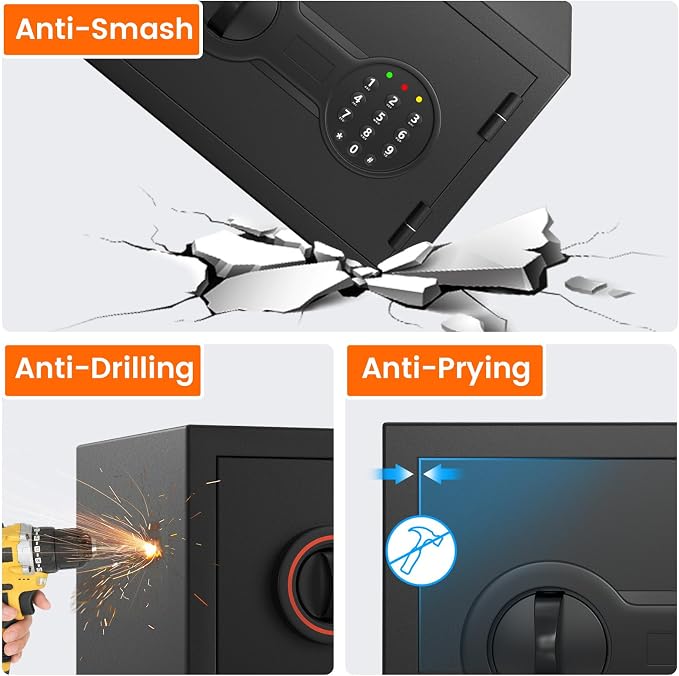 Small Fireproof Safe for Home, 14.8Lbs Heavy Duty Fire Safe Box for Office & - Image 5