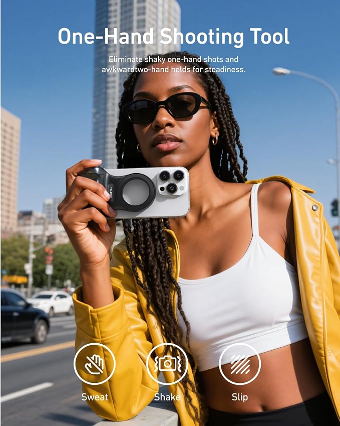 TELESIN Fun Shot Magnetic Phone Camera DSLR Style Shutter Grip - Image 3