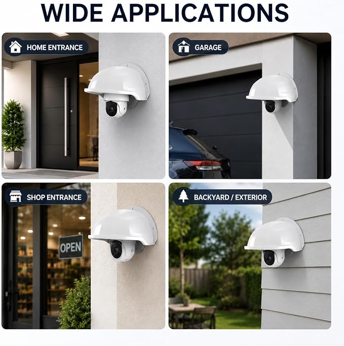 HOMSFOU Outdoor Camera Protector Cover Silicone Security Camera Rain Shield - Image 6