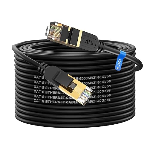 Cat 8 Ethernet Cable, 85FT High Speed Heavy Duty 26AWG Cat8 LAN Network Cable by Unknown
