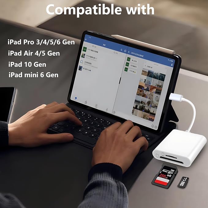 USB C SD Card Reader for iPhone 15/16/17, Dual Card Slots Micro SD Card Reader - Image 7
