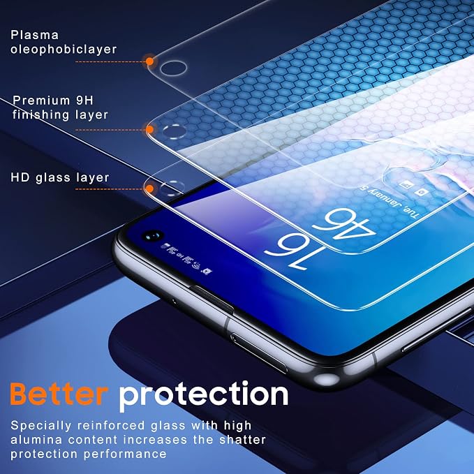 UniqueMe [3 Pack for Samsung Galaxy S10e Screen Protector, Tempered Glass 9H - Image 7