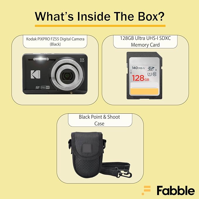Kodak PIXPRO FZ55 Digital Camera + Point & Shoot Camera Case + Sandisk 128GB - Image 2
