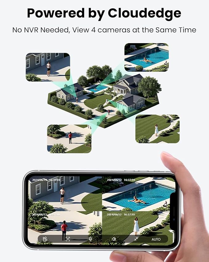 VIZIUUY Solar Security Cameras Wireless Outdoor, 3MP Pan/Tilt 360°View - Image 2