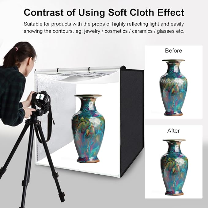 PULUZ 32"x32" Large Photo Studio Light Box, 90W 14000LM High CRI95+ Lighting - Image 5
