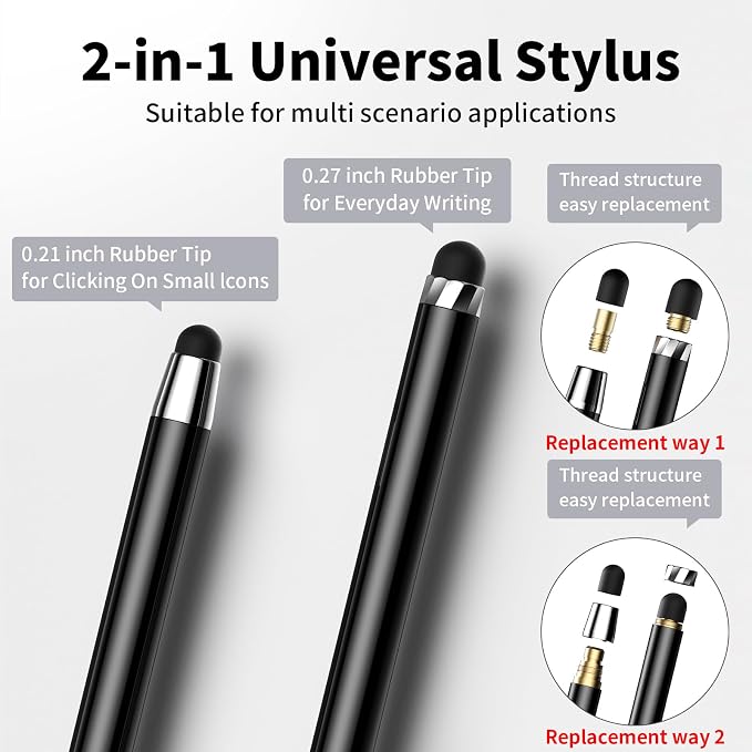 10 PCS Stylus, Stylus Pen for Touchscreen, Stylus 2-in-1 High Sensitivity & - Image 2