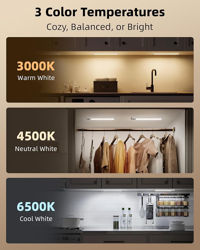 EZVALO 3-Pack 12inch Under Cabinet Lighting - Image 7