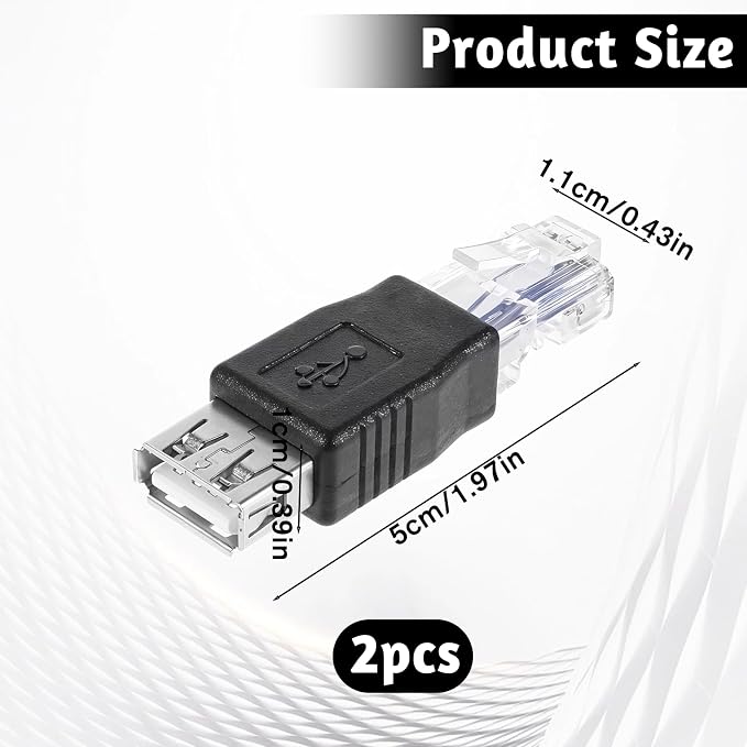 2 PCS USB to Ethernet Adapter, Ethernet to USB Adapter USB to Rj45 Ethernet - Image 3