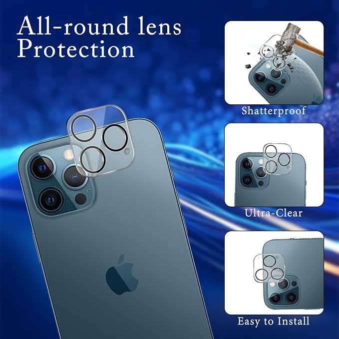 MAYtobe [2+2 Pack Designed for iPhone 12 Pro Privacy Screen Protector, Privacy - Image 4