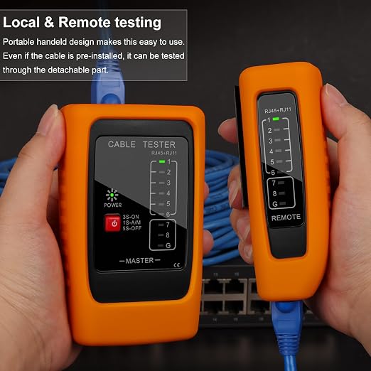 Network Cable Tester with PoE Detection, RJ45/RJ11 Ethernet & Telephone Cable - Image 3