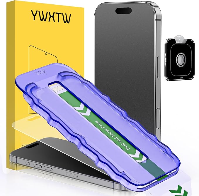 YWXTW 2 Pack for iPhone Air Matte Screen Protector 6.5 Inch + 1 Set Camera Lens by YWXTW