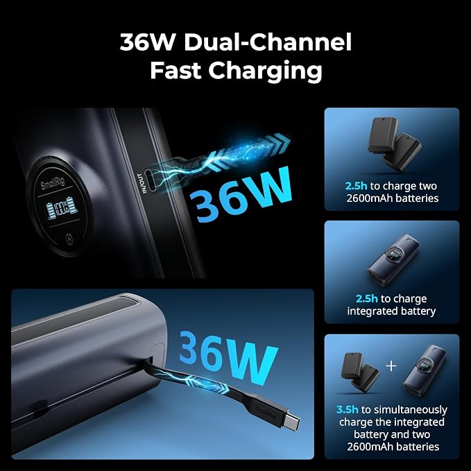SMALLRIG LP-E6P Power Camera Battery Charger - Image 3