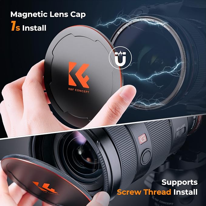 K&F CONCEPT 52mm Magnetic MC UV Lens Protection Filter + Lens Filter Cap - Image 6