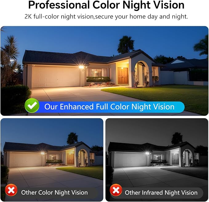 3MP Window Cameras for Home Security, Security Camera, 2K Full Color Night - Image 3