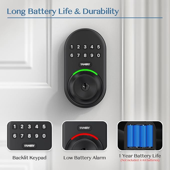 Keypad Smart Door Knob Lock, Yamiry Keyless Entry Digital Lock - Image 5