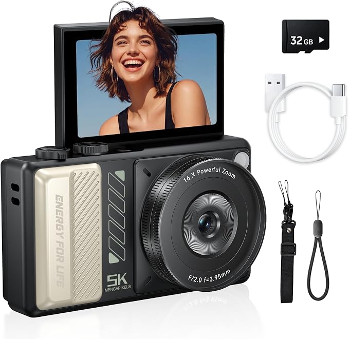 5K Digital Camera for Photography, 2026 Latest 80MP Autofocus WiFi Vlogging by Unknown