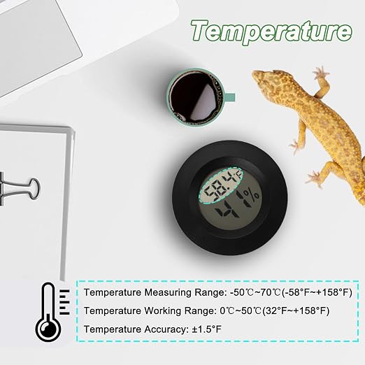 Reptile Thermometer and Humidity Gauge Digtal Terrarium Thermometer Circular - Image 4