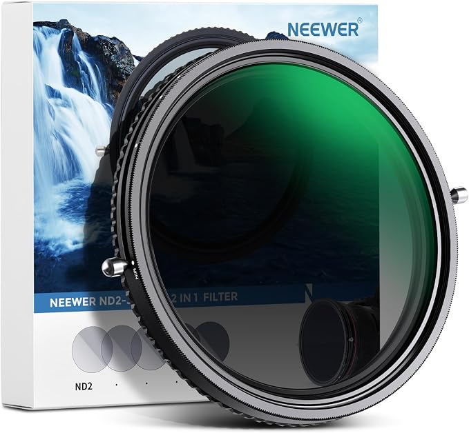 NEEWER 2 in 1 49mm Variable ND Filter ND2–ND32&CPL Filter No X Cross/30 Layer by Neewer