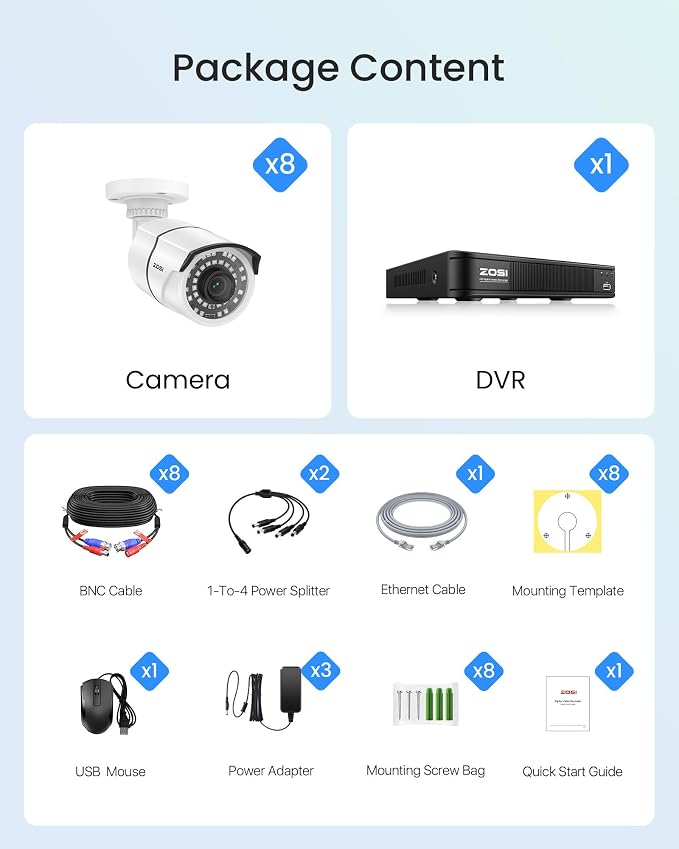 ZOSI 1080p H.265+ Security Camera System - Image 9