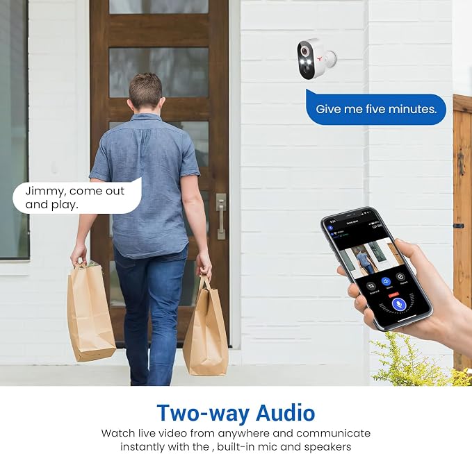 1080P Wireless Security Camera Outdoor, Battery Powered, AI Human Detection - Image 5
