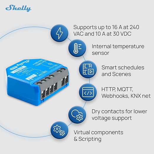 Shelly 1 Gen4 | Wi-Fi, Zigbee & Matter Smart Relay Switch - Image 2
