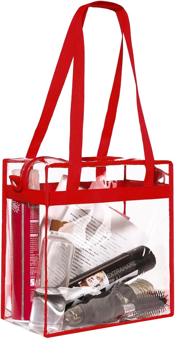 BAGAIL Clear Bags 12x6x12 Stadium Approved Clear Tote Bag - Image 4