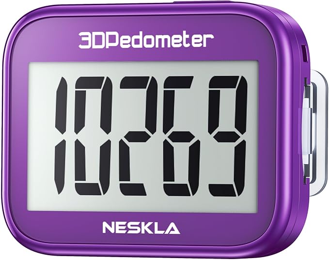 3D Pedometer for Walking, Simple Step Counter by NESKLA