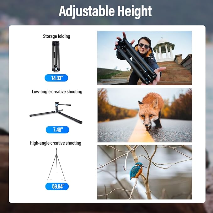 SIRUI Carbon Fiber Tripod Lightweight 2lbs - Image 6