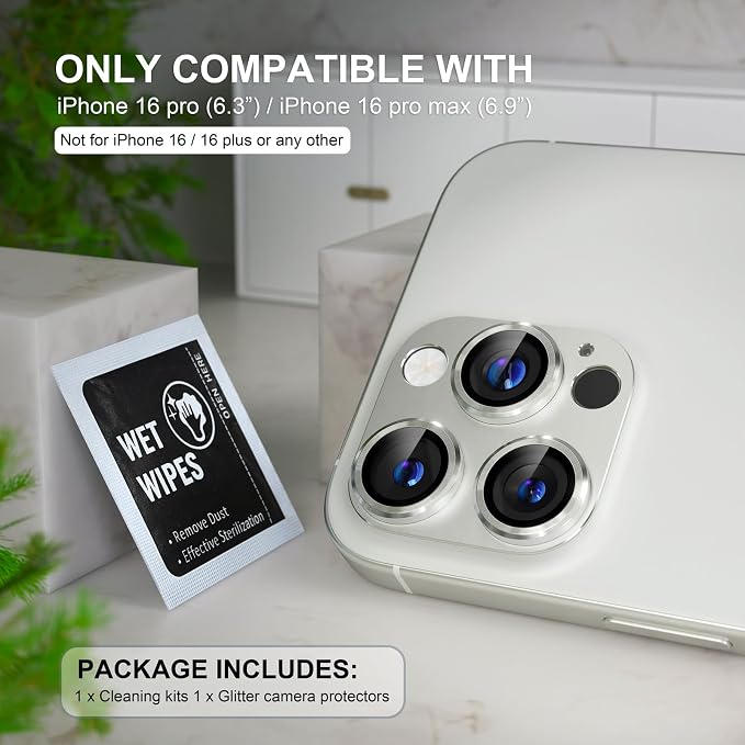 Choiche Compatible for iPhone 16 Pro/iPhone 16 Pro Max Camera Lens Protector - Image 2