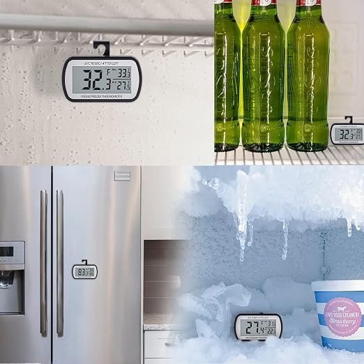AEVETE Refrigerator Thermometer Digital Fridge Freezer Thermometer - Image 7