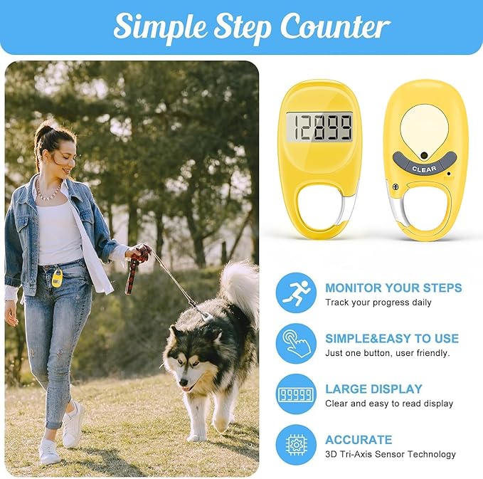 Simple Pedometer for Walking, Accurate Step Tracker - Image 2