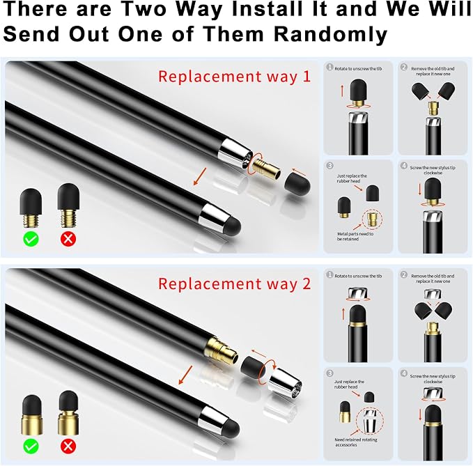 10 PCS Stylus, Stylus Pen for Touchscreen, Stylus 2-in-1 High Sensitivity & - Image 5