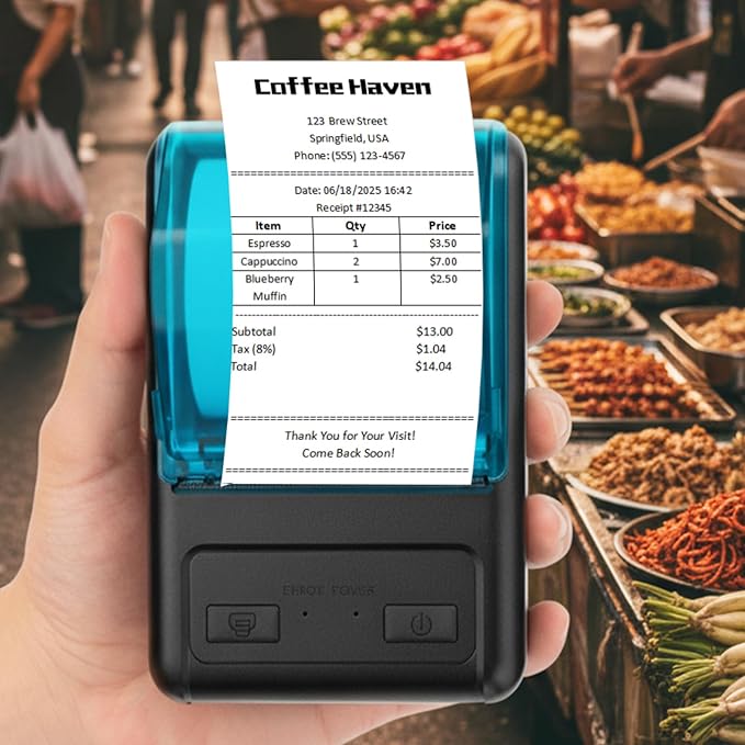 NOT for iphone/ipod/tablet/ipad/MAC, 58mm Mini Wireless POS Thermal Printer for - Image 2