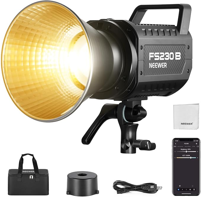 NEEWER FS230B LED Studio Video Light, 230W Bi Colour COB Continuous Lighting by Neewer