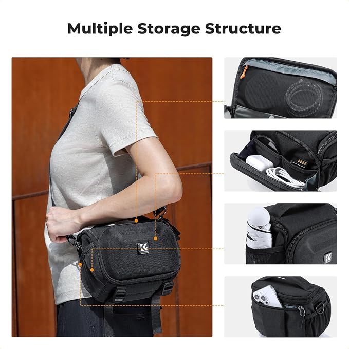 K&F CONCEPT Hardshell Camera Bag, Camera Shoulder Bag - Image 3
