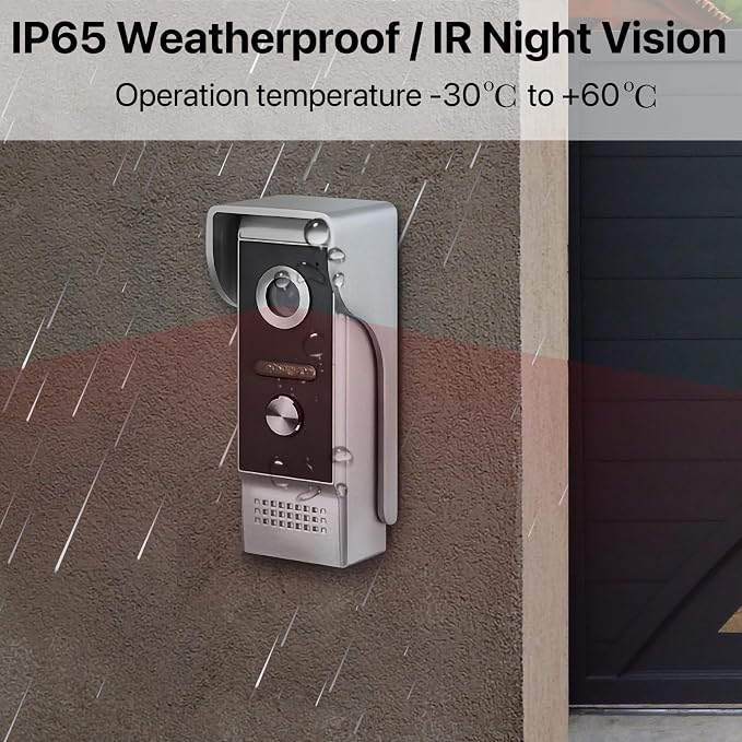 Wireless WiFi Video Doorbell Intercom System, 1080P Video Door Camera - Image 3
